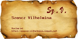 Szencz Vilhelmina névjegykártya